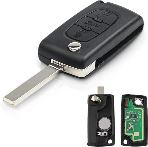 clé télécommande Vierge 3 Boutons Compatible Citroen C2 C3 C4 Picasso Berlingo électronique CE0536 ID46 433 MHz Ask à Programmer