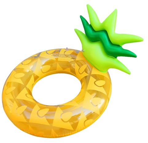 Ananas-Schwimmring für Pool, Obstpool – Aufblasbare Sommer-Schwimmkörper in Ananasform aus PVC | Bequemer, bunter Schwimmring mit Rückenlehne, tragbares Sommerzubehör für den Sommer