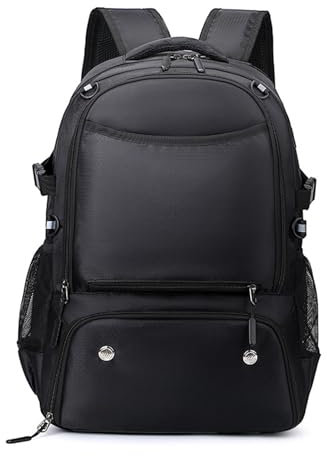Sac à dos de basket-ball unisexe, sac de football étanche - Sac de Football avec Compartiment pour Ballons,Sac à dos de grande capacité avec compartiment à chaussures pour la randonnée, les voyages et
