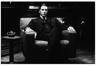 Öl-Kunstdruck auf Leinwand, Motiv: Der Pate Al Pacino, 58 x 88 cm, ohne Rahmen