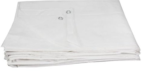 Lacers JaffaLine Bâche en tissu robuste et imperméable, en différentes tailles et couleurs, pour une protection optimale en extérieur, blanc, 8 x 10 m