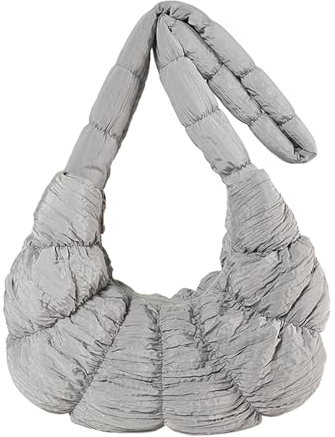 Hattba Plissee-Tasche mit großem Fassungsvermögen, einfarbig, Knödeltasche, modische Umhängetasche