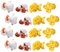 WHAMVOX 250 Pcs Artificial Popcorn Candy Popcorn Toy Popcorn Craft Decoration Fake Popcorn Figurine Miniature Hot Air Popcorn Small Popcorn Models Popcorn Charms Popcorn Bag Plastic