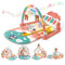 KalaDuck Spielbogen Baby 0-6 Monate, Spielmatte Baby mit Einstellbare Klaviermusik und Rasseln, Lauf- und Aktivität Spieldecke Center ab 0 Monate, Sensorik Spielzeug Krabbelmatte für Babies (Rosa)