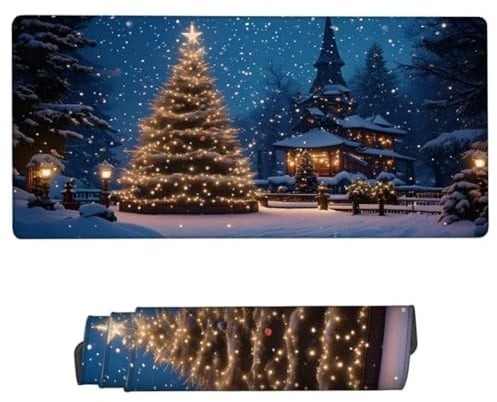 Gaming Mauspad XXL,Mauspad Weihnachten Mousepad 700x400x3mm,Schreibtischunterlage Baum Mousepad,Wasserdicht Mauspad Gaming,Improved Precision and Speed,Gaming-Mauspads für PC,Männer Geschenke ZH-840