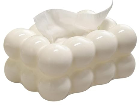 Taschentuchbox Bubble, Zuckerwatte Kosmetiktücher Box, Modernes Design Tücherbox, Creative Taschentücher Box Niedliche Tissue Box Dekorative Taschentuchspender für Büro/Auto/Zuhause