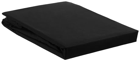 Ambiante Baumwolle - Spannbettlaken für Topper - 180x200 - Schwarz