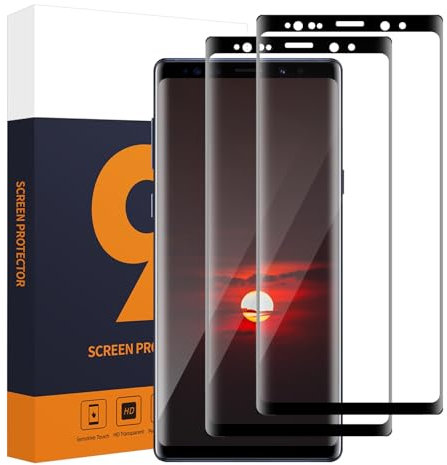 Carantee 2 Stück Schutzfolie für Panzerglas für Samsung Galaxy Note 8 Displayfolie, 9H Härte Kratzfest Displayschutz, 3D-Volle Bedeckung, Blasenfrei, 0,33mm HD Berührungsempfindlich Note 8 Schutzglas