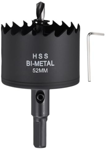 CoCud Lochsägen-Set 2-3/64 Schneiddurchmesser Lochsäge Schwarz | Bi-Metall M42 Hochleistungs-Schnellarbeitsstahl, Für Metallblech Holz Kunststoffplatte Und PVC-Platte.