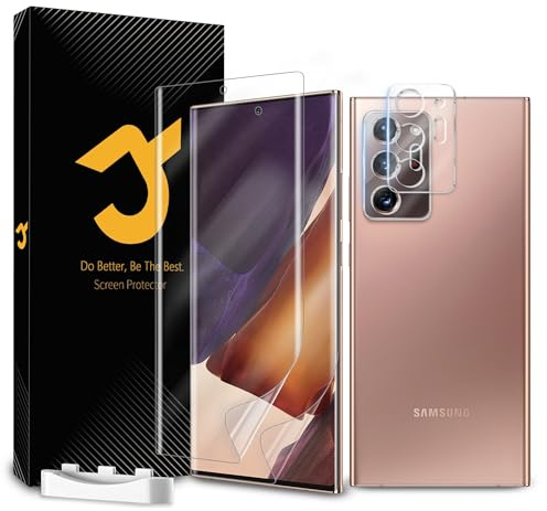 JZG 2+2 Stück für Samsung Galaxy Note 20 Ultra Schutzfolie [Nicht-Glas], 2 Displayschutz + 2 Kameraschutz, Fingerabdruck-ID unterstützen, Selbstheilung, Anti-Kratzer, HD Klar