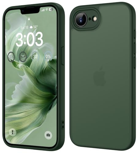 ORDA für iPhone 17e / iPhone 16e Hülle, Vollständiger Kameraschutz, Grün | Matt Handyhülle, Stoßfest Kratzfest Transluzente Rückseite Schutzhülle, Anti-Fingerabdruck Case