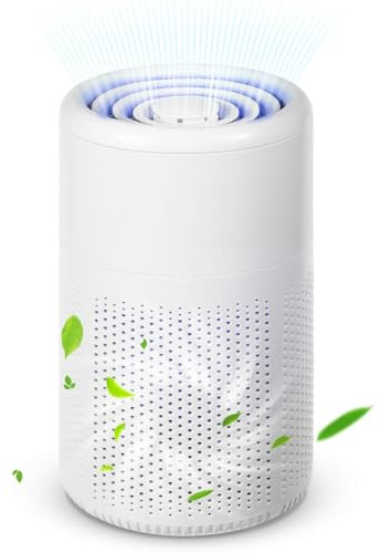 Air Purifier for Bedroom,Small Air Purifier with Aromatherapy for Better Sleep, Quiet, Filters Smoke Dander Hair Odors - 20dB Pet Air Purifiers Fresheners Cleaner for Desktop,Office,Kitchen