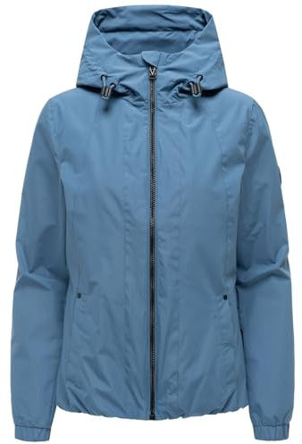 MARIKOO Damen Übergangsjacke (XS-3XL) wasserabweisend, mit Kapuze, 3 Taschen - N134