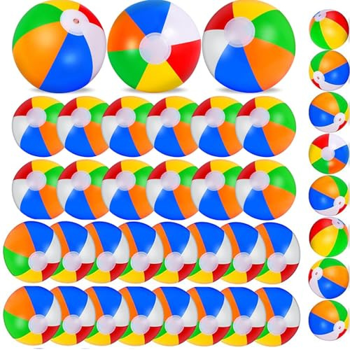 Wasserbälle Aufblasbar, 15 Stück Aufblasbare Wasserball, 40cm Strandball,Wasserball Aufblasbar,Pool Spielzeug,Für Sommeraktivitäten Im Freien Party Kinder&Erwachsene