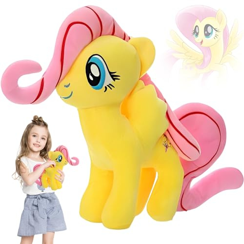 HBSFBH Kuscheltier, Rainbow Dashs Kuscheltier, Stofftier Pony Regenbogen, Plüschtier Little Pferd, Gefüllte Fluttershy Plüschpuppe, Plushies Pferd Spielzeug Puppe Geschenk