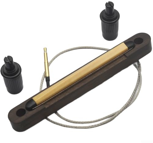 Piezo Pickup för basgitarr, 4 strängar, träpickups med 2,5 mm jack akustisk ljudomvandlare för elbas bromontering (6 strängar)