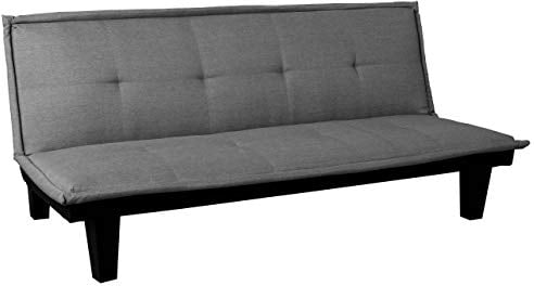 Mendler 3er-Sofa HWC-C87, Couch Schlafsofa Gästebett Bettsofa Klappsofa, Schlaffunktion 170x100cm - Textil, dunkelgrau