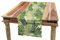 ABAKUHAUS Frühling Tischläufer, Tropic exotische Palmen, Esszimmer Küche Rechteckiger Dekorativer Tischläufer, 40 x 225 cm, Grün Ecru