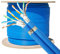 GigaBlue Cat.8 Duplex/Twin Verlegekabel 100m Installateur (Vollkupfer) Installationskabel 40 Gbit/s AWG 23 reines Kupfer S/FTP PiMF PoE Eca Klasse Datenkabel Duplex - Blau