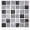 Pack of 20 Grey Mosaic Tile transfers Stickers Traditional Modern Wall Art Room Decor Bathroom backsplash Kitchen splashbacks Victorian Moroccan Peel and Stick self Adhesive Vinyl Cover (Dark Black)