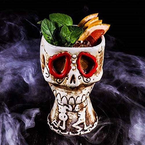Tiki Mugs - Vasos de cerámica con temática hawaiana para cócteles y fiestas Luau, gran idea de regalo para bar en casa (480 ml)