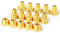ERGAOBOY 15 Stk 1/8 BSP x 1/4 BSP Messing Rohrverschraubung, Sechskantbuchse, Reduzieradapter, Reduzier Sechskantnippel 1/8 BSP x 1/4 BSP Anschlüsse