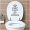 Deko Aufkleber WC Deckel Toilettendeckel Bad Badezimmer Klo Funsticker Toilettensitz Klodeckel lustiger Spruch selbstklebend (K153-05 keep calm)