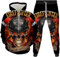 AMCYT Herren Totenkopf Jogginganzug Zweiteiler Hoodie für Herren mit Totenkopf (Men's4,L)