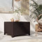 Tidyard Garten Aufbewahrungsbox Kissenbox Gartenbox Auflagenbox Gartentruhe Kissentruhe Truhe Box Spielzeugkiste Wasserdicht PP Rattan Braun 60x54x41 cm