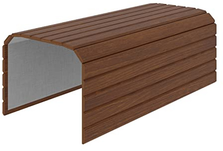 BIM Furniture Sofatablett 44x40 cm Holz Couch Tablett flexibel, Couch ablage für armlehnen, für TV-Fernbedienung, Getränke und Snacks (Walnuss)