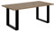 ALTDECOR Esstisch, ideal als Küchentisch oder Wohnzimmertisch, solide Konstruktion aus Möbelplatte,160x90x75 cm - Artisan Eiche Optik/Schwarz - KLYN U