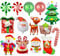 Dvaorc Paquete de 14 globos de aluminio de Navidad, decoraciones de fiesta de Navidad, Papá Noel, reno, muñeco de nieve, bastón de caramelo, decoración de globos para árbol de Navidad (XMASB-1)