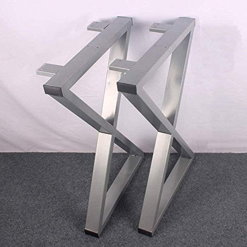 DuBom Table Legs X-shaped Wrought Iron Table Leg Support Desk Rack Tea Table Support Feet Bar Table Desk Base Metal Paint Tripod (Color : Grey, Size : 50x72.5cm/20x29in)