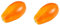 TOPBATHY Wohnkultur 2 STK gelbe Papaya Miniaturdekoration Herbstdekorationen Spielzeug Modelle Papaya-Fotografie-Requisiten künstliches Papaya-Modell falsches Obst Ornamente Zubehör