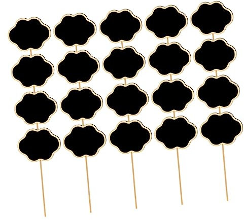 VILLFUL 20stücke Wolkenförmige Mini-kreidetafelschilder Aus Holz Kreidetafelaufsätze Blumen Und Pflanzenanhänger Gartenmarkierungen Tafel-gartenanhänger