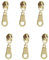 MebuZip 50 Stück Nonlock-Schieber Nonlock-Zipper für endlos Reißverschluss Meterware Nylon 6mm-Spirale (Goldfarbenen)
