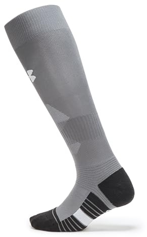 Under Armour Unisex Adult Magnetico Over the Calf Socks 1 Pack, (040) Graphite / Black / White, X-Large