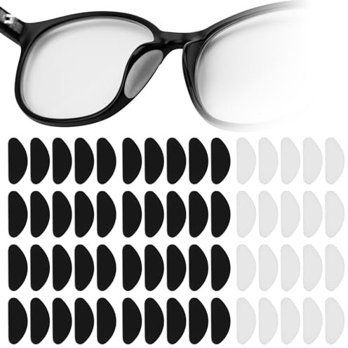 Fantasyon 30 Pairs Eyeglass Nose Pads D-Shape Soft Foam Self-Adhesive Nose Pads for Glasses Nose Pads for Sunglasses glasses Nose Grips to Stop Glasses Slipping Down
