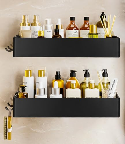 Etagere Douche Sans Percage, 2 PCS Etagere Douche Antirouille, Etagere Salle de Bain Peut être Utilisée Dans la Salle de Bain Pour Ranger le Shampoing, le Gel Douche et D'autres Produits de Toilette