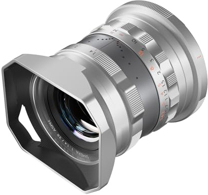 THYPOCH Full-Frame Photography Lens Simera 28mm f1.4 for Canon RF Mount - Silver