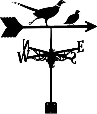 RKYRRKI Girouette sur Le Toit, Installation de girouette, Silhouette de Pigeon, Peinture en aérosol Anti-Corrosion, indicateur de Direction du Vent pour la décoration de Jardin et de Cour