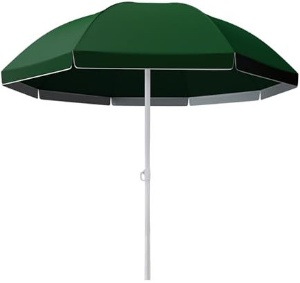 Ombrellone rotondo inclinabile da 2,1 m, con protezione UV 50+, per balcone e piscina, senza base inclusa