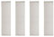 Home4You Flächenvorhänge 4er Set Schiebevorhänge Schiebegardine Vorhänge - Polyester - Cremefarben - 60x245 cm