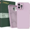 EYDELE Quadrupla Protezione per iPhone 12 Pro - Case Rigido | Fodera in Microfibra | Custodia Silicone Anti Impronta - Cover Rosa cipria