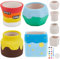 WEBEEDY 4 Sizes Small Ceramic Pots Paint Kit Mini Ceramic Succulent Pots Figurines Paint Craft Kit for Adults Beginners Paintable Succulent Plant Pots with Drainage Hole DIY Paint Craft Kit Home Decor