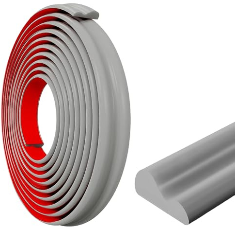 Inscrip Zierleisten Selbstklebend, Stuckleisten Decke Selbstklebend,Wandleisten Selbstklebend Abziehen und aufkleben, Stuckleisten Wand für DIY Heimdekoration und Wandschutz (Grau 22mm(W) 6 M(L))