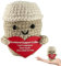Emotional Boost Coffee - Cheerful Coffee Cup, Hand-Crafted Crochet Doll Infused with Positivity | Cozy Crochet Coffee Decor, Cute Knitted Doll of Positive Energy for Dedicated Coffee Fans