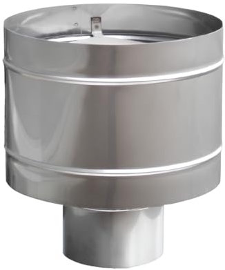 Comignolo a botte acciaio inox - Diametro 80 mm - Attacco Maschio