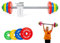 Little Lifters Kids Barbell Set – Adjustable Children's Toy Weights & Plastic Barbell Toy with Drinks Water Bottle, Kids Gym Equipment for Pretend Play, Fun Fitness Toys for Boys & Girls Home Workout