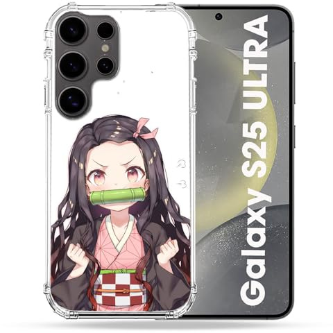 Cokitec Verstärkte Schutzhülle für Samsung Galaxy S25 Ultra Manga Demon Slayer Nezuko